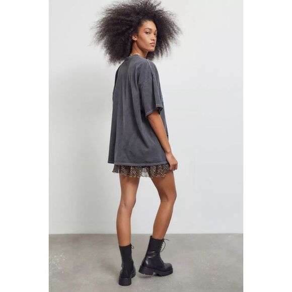 Urban Outfitters Led Zeppelin 1977 Band Tour Distressed T-Shirt Dress S/M - Picture 3 of 8